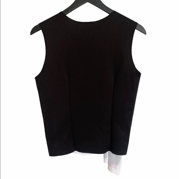 ZARA W&B Collection Black Sleeveless Asymmetrical Sleeveless Top - Picture 3 of 3